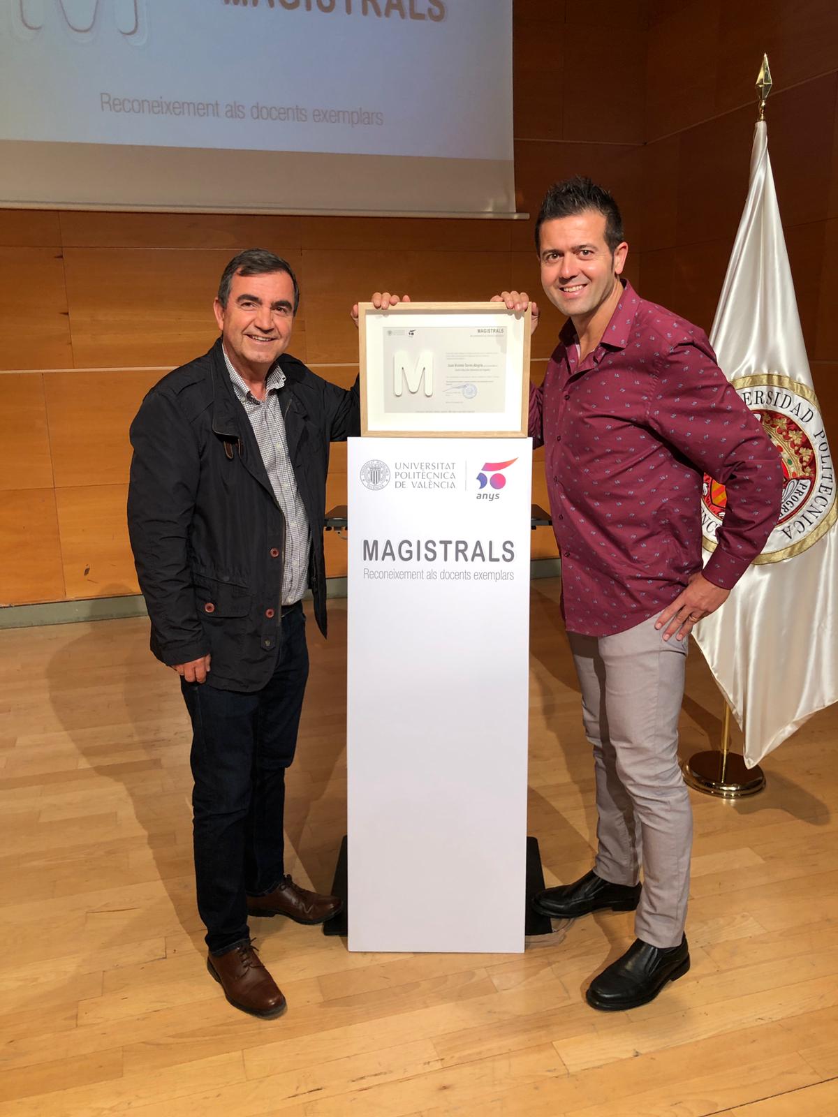 JUAN VICENTE TORRES, UNO DE LOS 50 «MAGISTRALES» DE LA UPV 2019